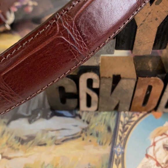 Woman’s Leather Belt Embellished with Decorative Silver Hardware - Picture 6 of 8